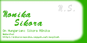 monika sikora business card