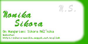 monika sikora business card